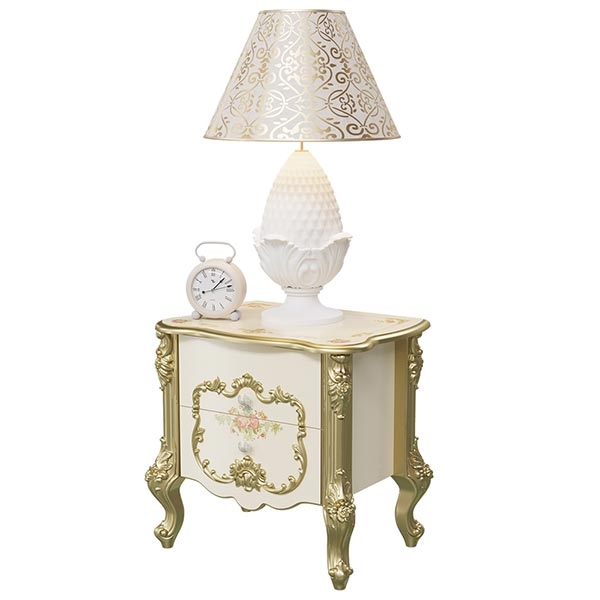 СШ 04 Шейх тумба прикроватная Слоновая кость/Золото