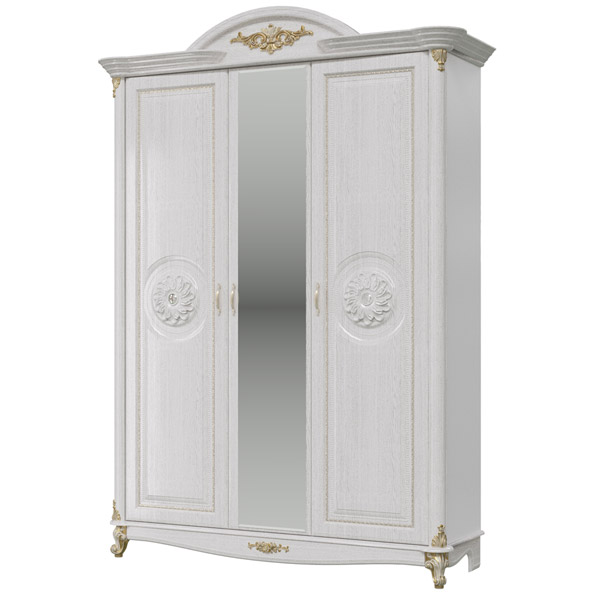 СД-09 Да Винчи шкаф 3 дв Белая патина