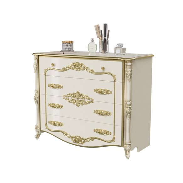 СДВ-02 Дольче Вита Комод Слоновая кость/золото