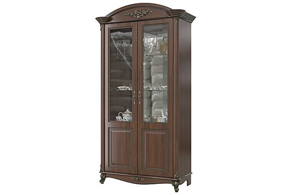 ГД-04 Да Винчи шкаф 2-х дверный Орех