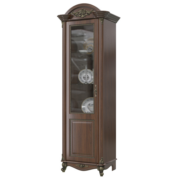 ГД-01 Да Винчи шкаф 1 дверный левый Орех