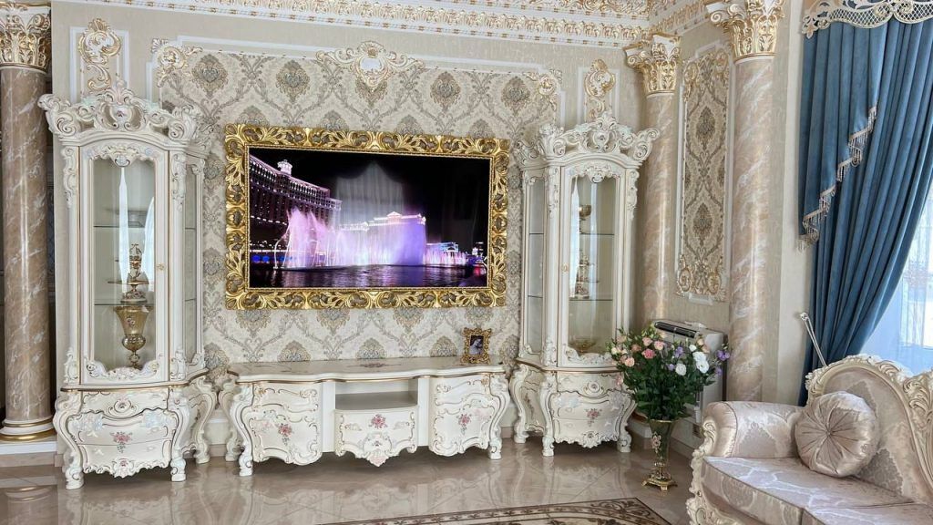 Гостиная БАРОККО ЛЮКС Слоновая кость 2