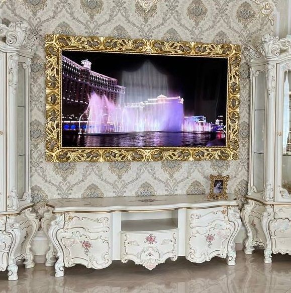 ГБ-03 Тумба для ТВ БАРОККО ЛЮКС Слоновая кость