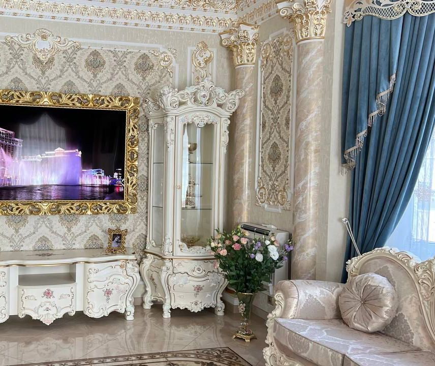 ГБ-02 Шкаф 1 дв ПРАВЫЙ БАРОККО ЛЮКС Слоновая кость