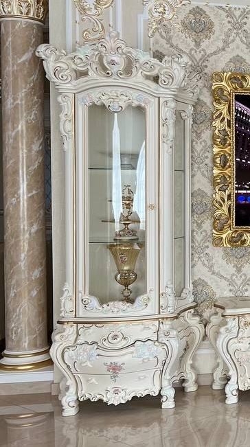 ГБ-01 Шкаф 1 дв ЛЕВЫЙ БАРОККО ЛЮКС Слоновая кость