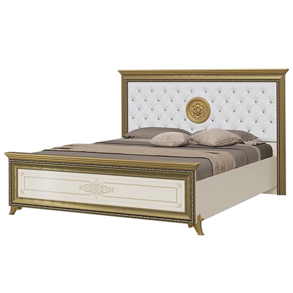 СВ-04МИ Версаль кровать мягкое изголовье 180х200 Слоновая кость