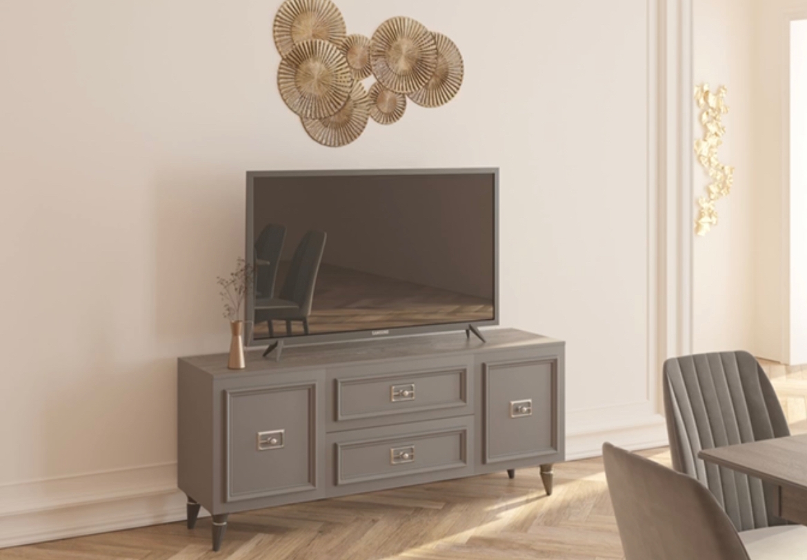 Виктория ГВК-03 Тумба ТВ Графит золото