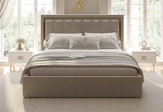 Виктория СВК-08 Кровать сп/м 1,8м каркас Белый с серебром