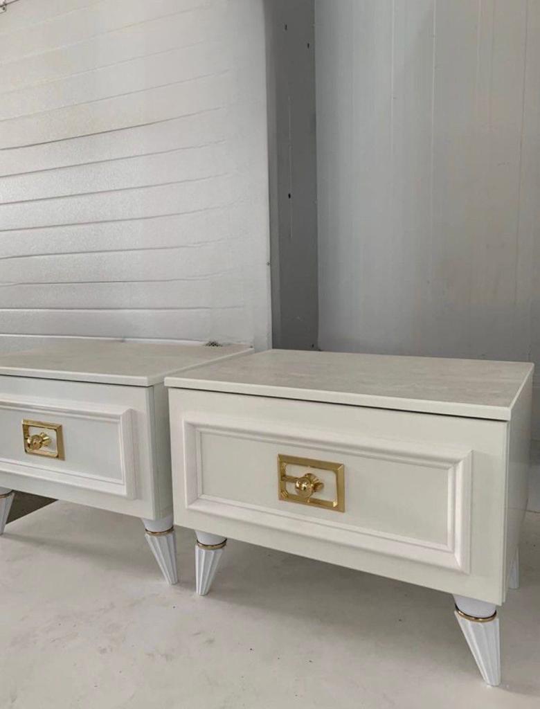 Виктория СВК-12 Тумба прикроватная Белый с золотом