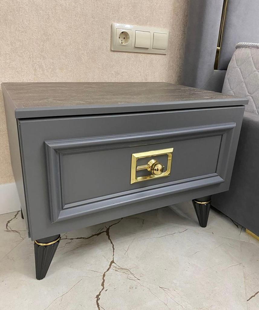 Виктория СВК-12 Тумба прикроватная Графит с золотом