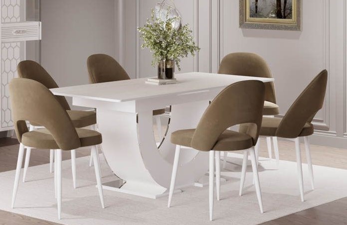 Стол с автоматическим механизмом раскладывания, столешница (бел.-зол.) гостиная "Мария"