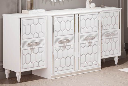 Комод (бел.-сереб.) гостиная "Мария"