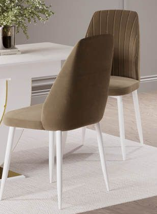 Стул мяг. металл.опоры (бел.-зол.) закрытый, гостиная "Мария"