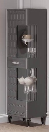 Шкаф 1-дверный (сер.-сереб.), гостиная "Мария"