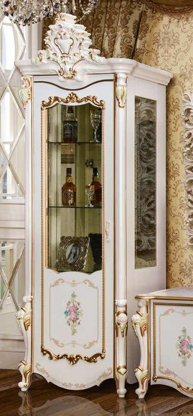 Шкаф 1-дверный (левый) , слоновая кость, гостиная "Шейх"