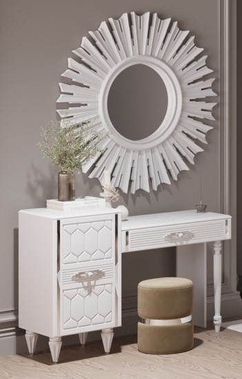 Стол туалетный (бел.-сер.) спальня "Мария"