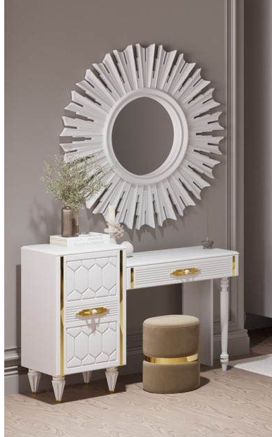 Стол туалетный (бел.-зол.) спальня "Мария"