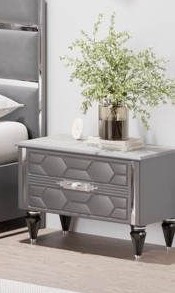 Тумба прикроватная (сер.-сереб.) спальня "Мария"