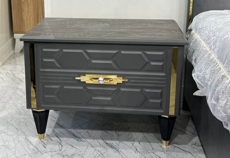 Тумба прикроватная (сер.-зол.) спальня "Мария"