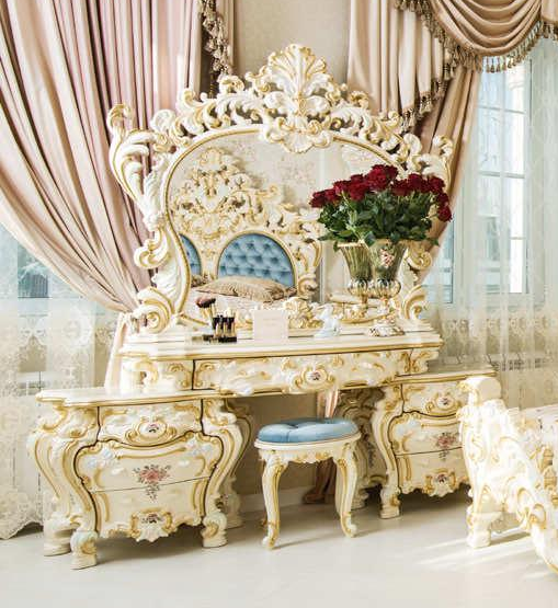 Зеркало слоновая кость, спальня "Барокко"