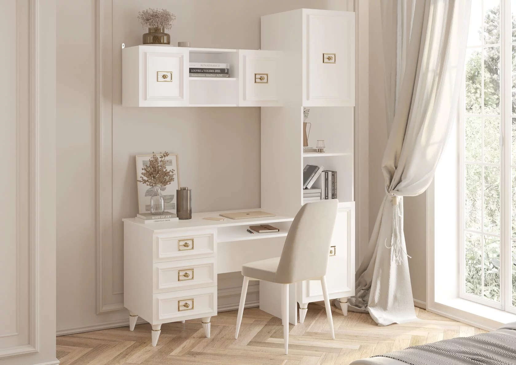 Пенал (бел.-сереб.) молодежная комната «Виктория»