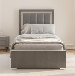 Кровать сп/м 0,9м (бел.-зол.) спальня "Виктория"